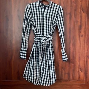 Who What Wear Gingham Shirt Dress